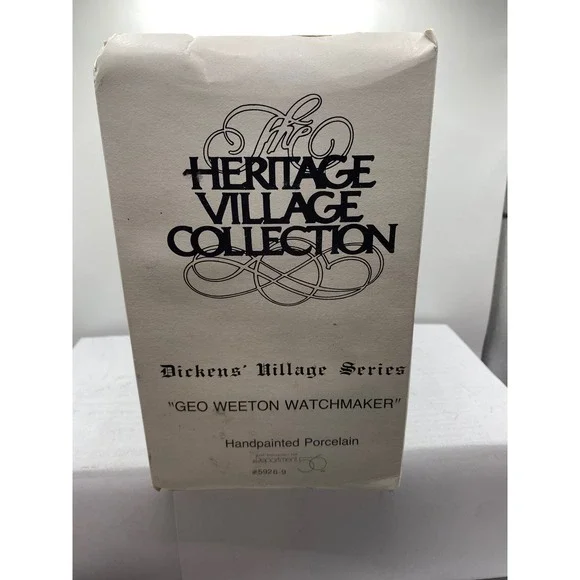 Dept 56 Dickens Village Geo Weeton Watchmaker Heritage Village 5926-9 Porcelain - Picture 4 of 10
